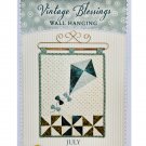 Kite Quilt Pattern Vintage Blessings Wallhanging July Shabby Fabrics SF48674