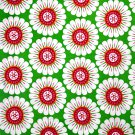 Geranium Flowers Fabric by Michael Miller White on Green 16” Long x 44” Wide 100% Cotton