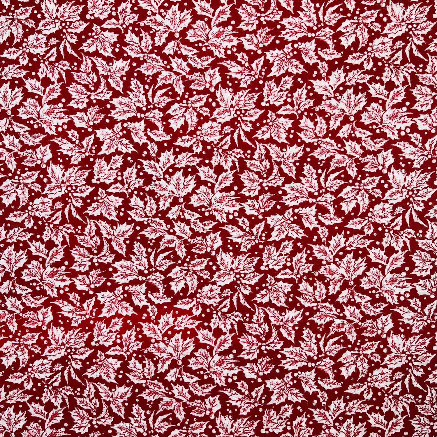Christmas Mistletoe and Holly Fabric by Textile Arts and Film 32.5â�� long x 44â�� wide