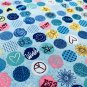 Peace Love Wish Polka Dot Fabric Jessica Flick Benartex 33"L x 44â��W 100% Cotton