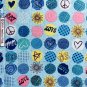 Peace Love Wish Polka Dot Fabric Jessica Flick Benartex 33"L x 44âW 100% Cotton