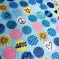 Peace Love Wish Polka Dot Fabric Jessica Flick Benartex 33"L x 44â��W 100% Cotton