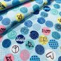 Peace Love Wish Polka Dot Fabric Jessica Flick Benartex 33"L x 44âW 100% Cotton