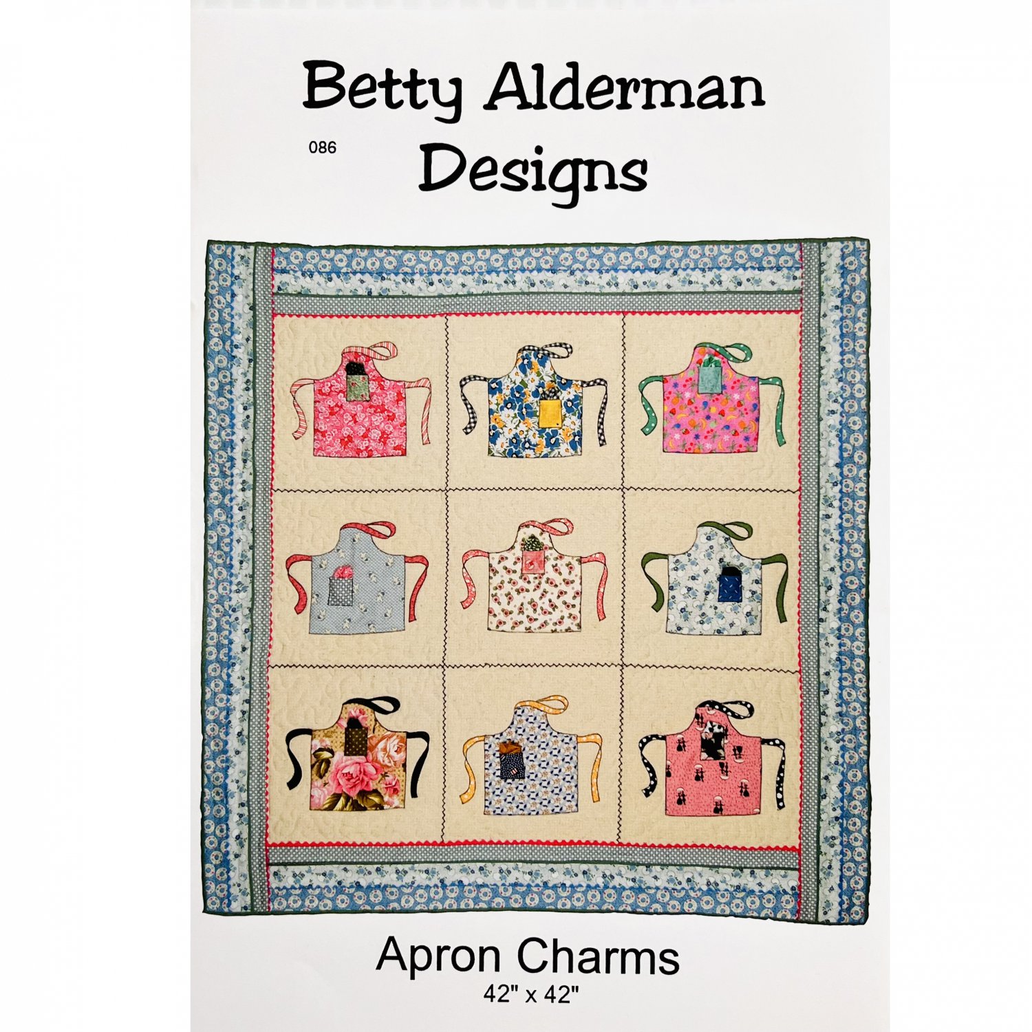 Apron Charms Quilt Pattern 086 by Betty Alderman Design Machine or Hand Applique