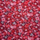 Japanese Kiku Chrysanthemum Floral Fabric Pink White Red 100% Cotton 51"L x 44"W
