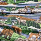 Call of the Wild Fabric Wildlife Bear Wolf Bighorn Deer Antelope VIP 100% Cotton