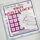 Jack Dempsey Needle Art Sunbonnet Girl Pattern 180 White Quilt Blocks, Poly/Cotton, New