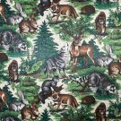 Forest Creatures Fabric Fox Deer Wolf VIP Cranston 100% Cotton By the Yard