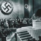 German WW2 Photo  == Adolf Hitler Giving Speech