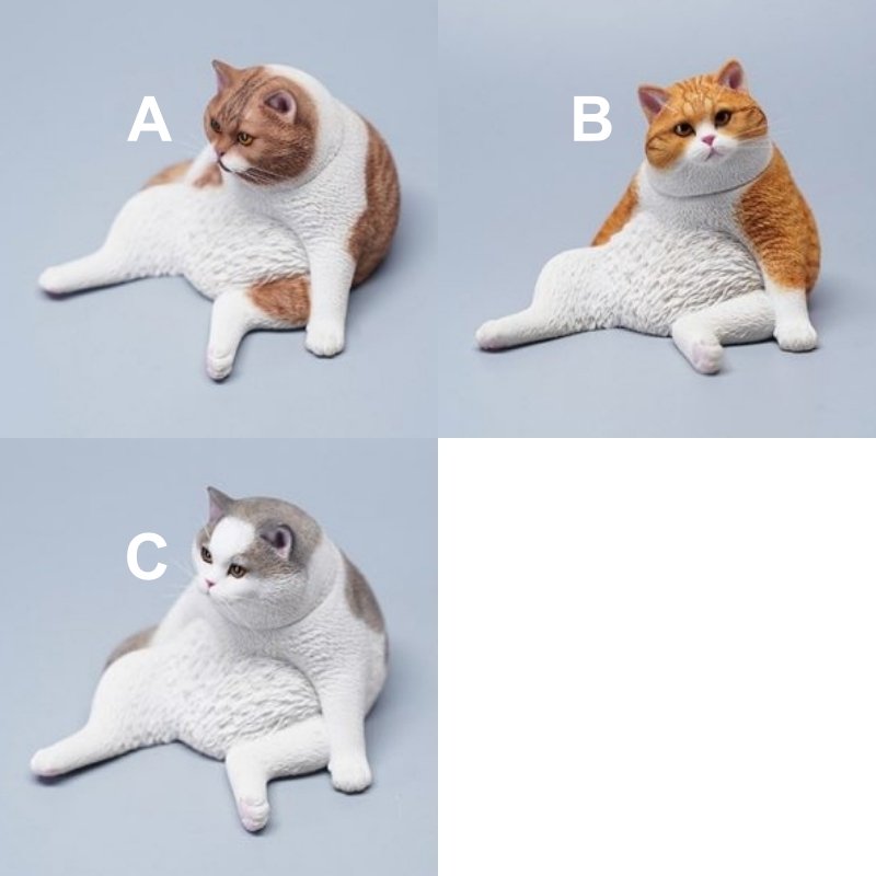 Lazy Fat Cat Sitting On Sofa Figurine