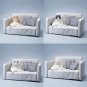 Lazy Fat Cat Sitting On Sofa Figurine