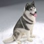 Siberian Husky Sitting realistic puppy figurine