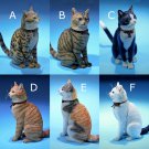 Tabby Cat Sitting Figurine