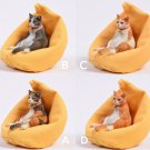 Lazy Fat Cat Sitting On Bean Bag Figurine