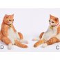 Lazy Fat Cat Sitting On Bean Bag Figurine