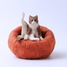 Tabby Cat Grooming Yoga Figurine