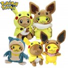 Pokemon Pikachu Eevee Snorlax Plush Doll Toy Pocket Monster Anime Game Soft Cartoon Doll Toys Gift