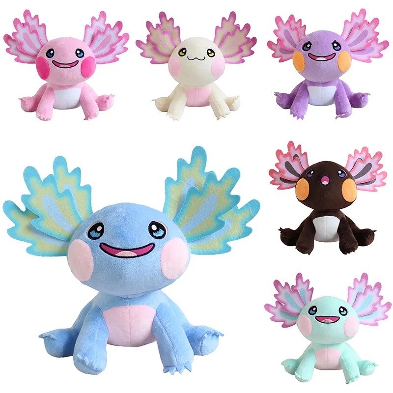 New Axolotl Plush Toy Kawaii Plush Stuffed Animal Hexagonal Salamander Toy Doll Room Decoration Kids