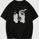 American Y2K Streetwear French Kiss Romance Lover Couple T-Shirt