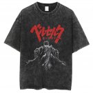 American Y2K Streetwear Gothic Japanese Anime Berserk Washed Black T-Shirt