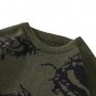 Streetwear Gothic Punk Abstract Eyes Cross Knitted High Quality Jacquard Sweater
