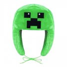 Japanese Cartoon Anime Minecraft Creeper Bobble Ushanka Hat Cute Y2K Warm Winter Hat