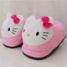 Cute Anime Hello Kitty Kawaii Plush Indoor Slippers Adult Kids Warm Shoes Home