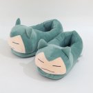 Cute Anime Pokemon Snorlax Kawaii Plush Indoor Slippers Adult Kids Warm Shoes Home