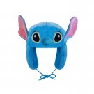 Japanese Cartoon Anime Stitch Blue Ushanka Hat Cute Y2K Warm Winter Hat