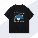 Pokemon Game Snorlax T-shirt Summer Men Women Japanese Harajuku Trend Loose Casual Short-sleeved Top