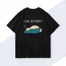 Pokemon Game Snorlax T-shirt Summer Men Women Japanese Harajuku Trend Loose Casual Short-sleeved Top