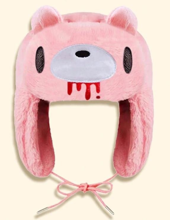 Japanese Cartoon Anime Chax GP Gloomy Bear Ushanka Hat Cute Y2K Warm Winter Hat