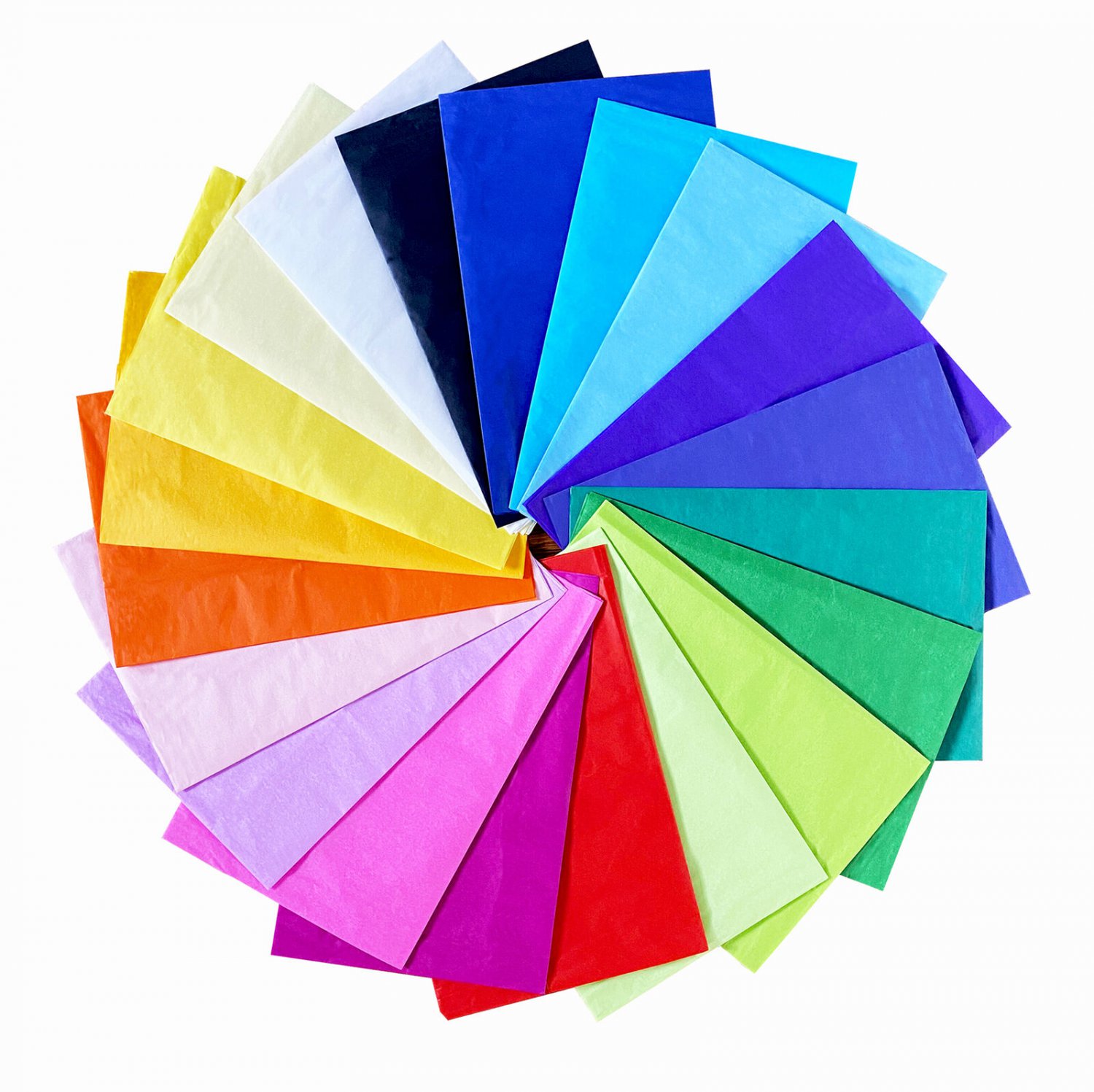 20 Large Multi Coloured Tissue Paper Sheets Assorted Pack Gift Wrapping 50x66cm ZBpa5N