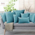 Throw Pillow Covers Set of 2 Sofa Decor Velvet Cushion Cases Beach Blue Colors Q5Batv