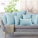 Throw Pillow Covers Set of 2 Sofa Decor Velvet Cushion Cases aqua light blue Colors Q5Batv