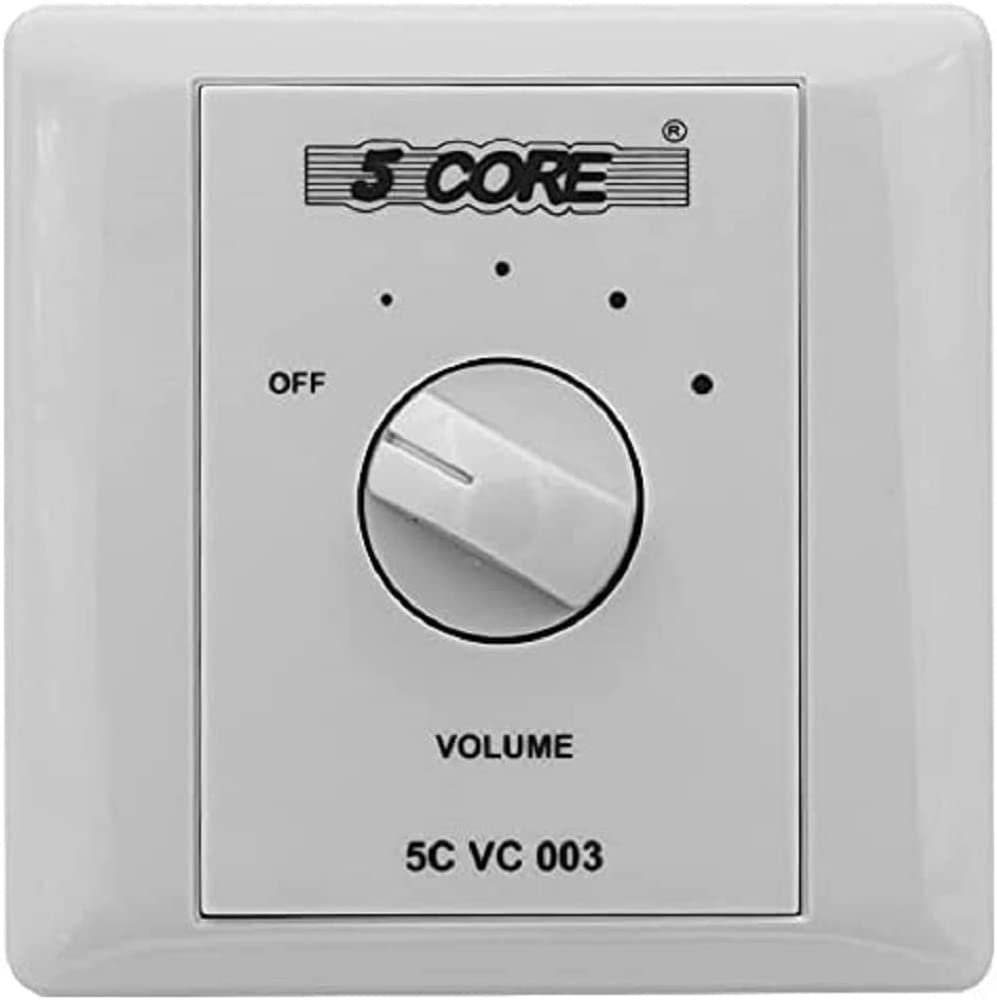 5 Core Volume Control For Speakers Rotary Knob Wall Mount Ceiling Speaker 30W VC 003