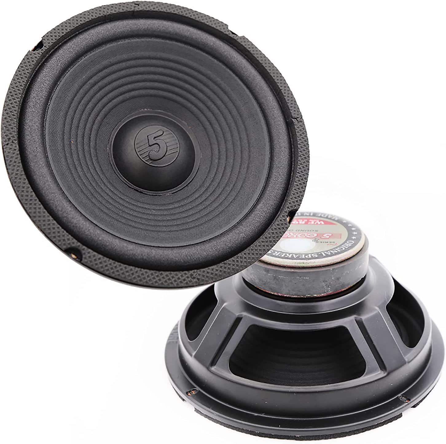 5 Core 8" Full Range Subwoofer Car Audio Speakers, RMS 50W Peak 500W, 4