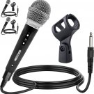 5 Core Premium Vocal Dynamic Cardioid Handheld Microphone 3 Pack Unidirectional Mic with 12ft