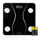 5 Core Digital Bathroom Scale for Body Weight Fat Rechargeable 400 lb/180kg BS 01 B BLK