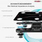 5 Core Digital Bathroom Scale for Body Weight Fat Rechargeable 400 lb/180kg BS 01 B BLK