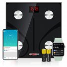 5 Core Digital Bathroom Scale for Body Weight Fat Smart Bluetooth Rechargeable BBS DOT B BLK