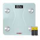 5 Core Digital Bathroom Scale for Body Weight Fat Rechargeable 400 lb/180kg BS 01 B WH