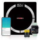 5Core Digital Bathroom Scale for Body Weight Fat Smart Bluetooth Rechargeable BBS 04 B BLK