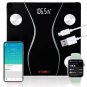 5 Core Digital Bathroom Scale for Body Weight Fat Rechargeable 400 lb/180kg BS 01 R BLK