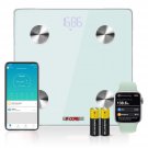 Smart Digital Bathroom Weighing Scale with Body Fat and Water Weight BBS DOT B WH