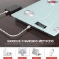 5 Core Digital Bathroom Scale for Body Weight Fat Rechargeable 400 lb/180kg BS 01 R WH