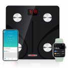 5Core Digital Bathroom Scale for Body Weight Fat Rechargeable 400 lb/180kg BBS DOT R BLK