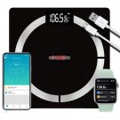5Core Digital Bathroom Scale for Body Weight Fat Smart Bluetooth Rechargeable BBS 4 R BLK