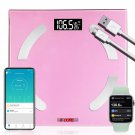 5 Core Digital Bathroom Scale for Body Weight Fat Smart Bluetooth Rechargeable BBS 03 R PNK