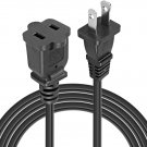 5Core 2-Prong Male-Female Extension Power Cord Cable, Outlet Extension Cable Cord EXC BLK 15FT